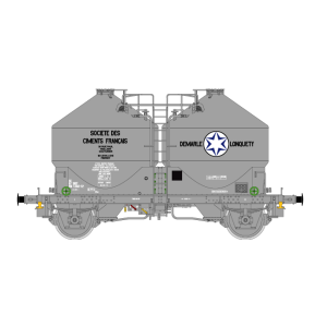 R37 HO43124 Wagons cimentier, DEMARLE LONQUETY, ep. IV Rail 37 - R37 R37_HO43124 - 1