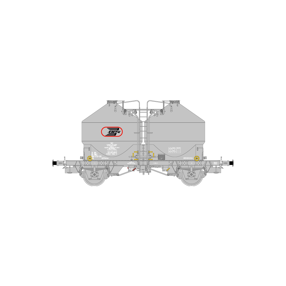 R37 HO43125 Wagons cimentier, SMTS, ep. IV Rail 37 - R37 R37_HO43125 - 1