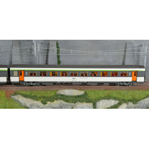 LS Models 41213 Set de 2 voitures VTU, B11rtu / B11tu, livrée Corail d'origine, SNCF, logo encadré, Ls models LSM_41213 - 3