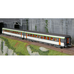 LS Models 41213 Set de 2 voitures VTU, B11rtu / B11tu, livrée Corail d'origine, SNCF, logo encadré, Ls models LSM_41213 - 4