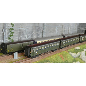 Models Word 1002 Set de 6 voitures Le Mistral, A8 / 2x B9 / WR / WSP / Dqd2m, LE MISTRAL, Paris-Nice, éclairées Models World MW_