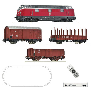 Roco 5110008 Coffret de départ train diesel série 221, DB, avec train marchandises, digital, Z21 start Roco Roco_5110008 - 1