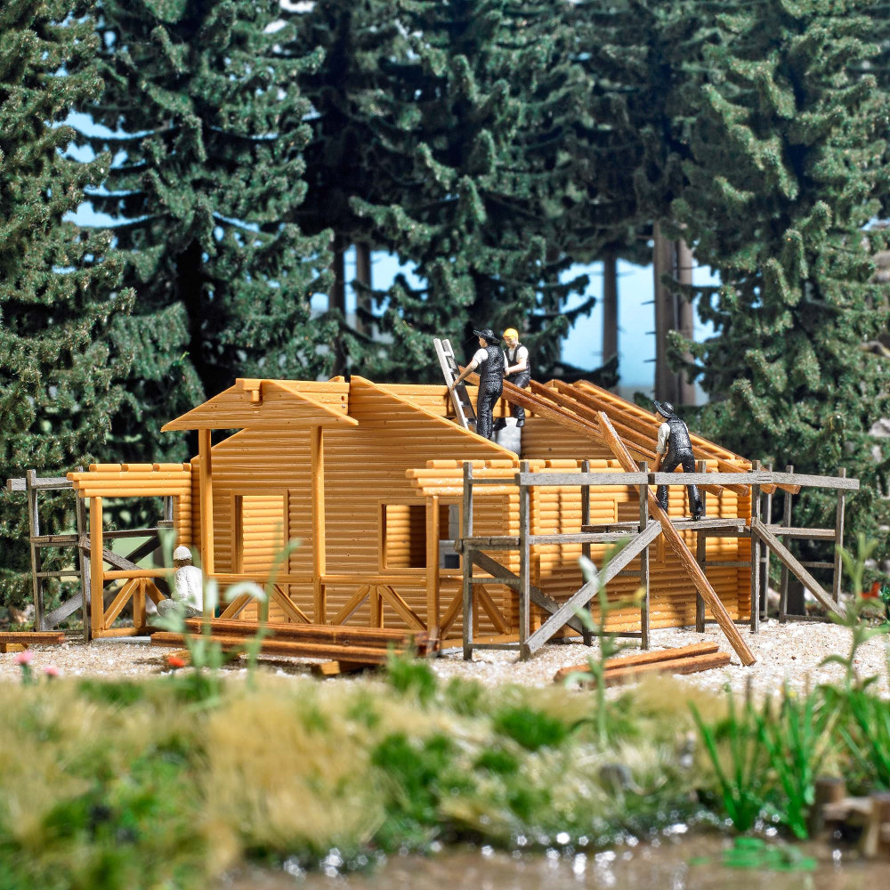 Busch 1855 Cabane en construction Busch Busch_1855 - 1