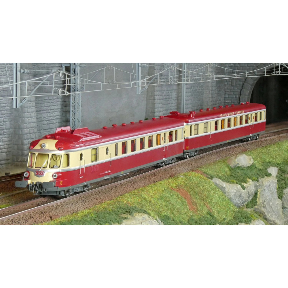 Ree Modeles MB257.S Autorail RGP 1 X 2774, rouge TEE, SNCF, NOISY, digital sonore Ree Modeles MB-257.S - 1