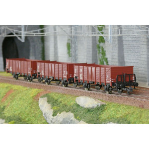 Roco 6600146 Set de 3 wagons tombereaux, type El-u (Omu), DR Roco Roco_6600146 - 5