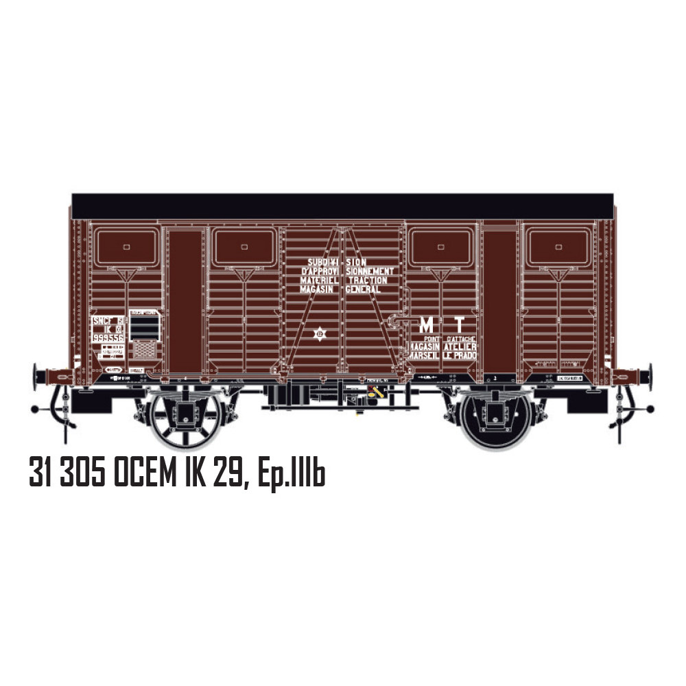 LS Models 31305 Wagon OCEM IK 29, SNCF, livré brun toit noir, ep.IIIb Ls models Lsm_31305 - 1