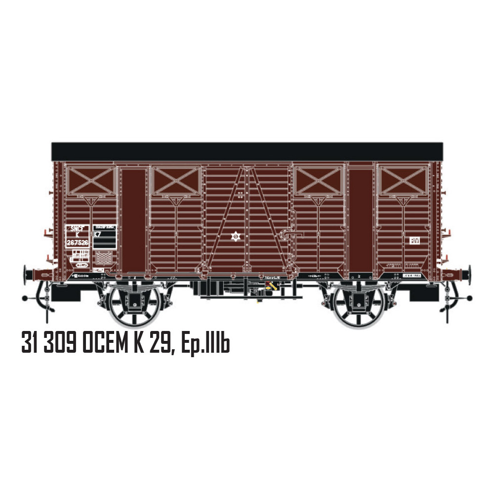 LS Models 31309 Wagon OCEM K 29, SNCF, livré brun toit noir, ep.IIIb Ls models Lsm_31309 - 1