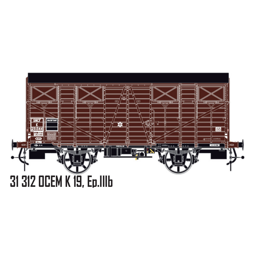 LS Models 31312 Wagon OCEM Kf 19, SNCF, livré brun toit noir, ep.IIIb Ls models Lsm_31312 - 1