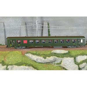 R37 HO42507 Voiture voyageurs USI, Bmyfi 8.3102, bogies Y16, chauffage autonome Avialex, Batignolles, éclairée Rail 37 - R37 R37