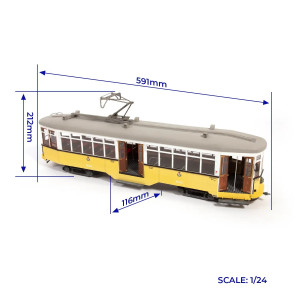 OcCre 53013 Tramway de Milan 1/24 kit construction bois métal OcCre 53013 - 4