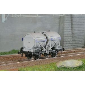 Ls Models 30560 Wagon citerne OCEM Bi-foudres, sans guérite, gris, CIWL, SNCF Ls models Lsm_30560 - 1