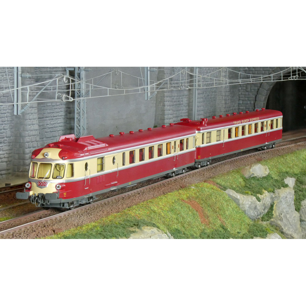 Ree Modeles MB257 Autorail RGP 1 X 2774, rouge TEE, SNCF, NOISY Ree Modeles MB-257 - 1
