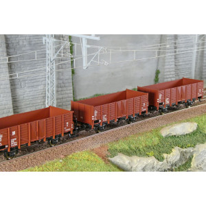 Roco 6600146 Set de 3 wagons tombereaux, type El-u (Omu), DR Roco Roco_6600146 - 2