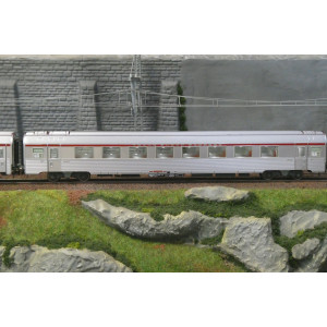 Coffret de 4 voitures Inox TEE "Mistral 69" « Jules Verne », SNCF, n.1/2, éclairé - Jouef HJ4205 Jouef HJ4205 - 4