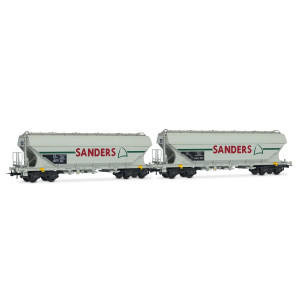 Coffret de 2 wagons trémies céréaliers à 4 essieux, SNCF « SANDERS » - Jouef HJ6312 Jouef HJ6312 - 4