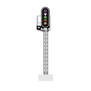 Signal SNCF type C, 6 feux (violet/blanc/vert/rouge/jaune/blanc), MAFEN 913207 MAFEN MAFEN_913207 - 1