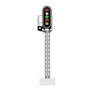 Signal SNCF type C, 6 feux (rouge/blanc/vert/rouge/jaune/blanc), MAFEN 913206 MAFEN MAFEN_913206 - 1
