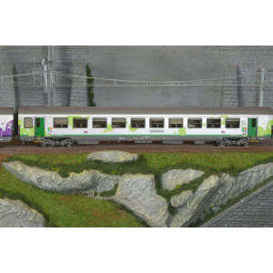 LS Models 41251DC Set de 3 voitures VU + VTU, voiture pilote, SNCF, Intercités Haute-Normandie, logo Carmillon, éclairage Ls mod