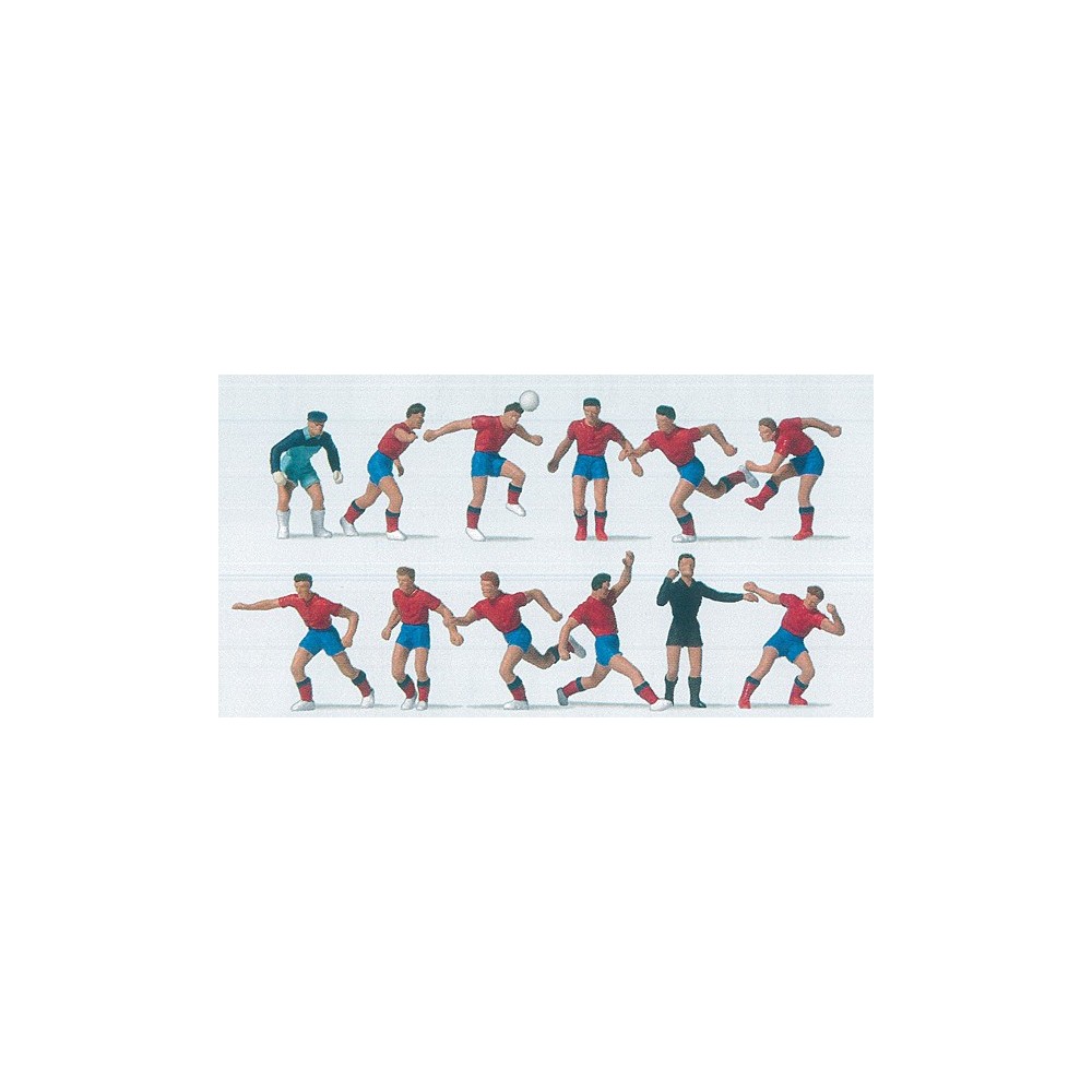 Preiser 10760 Personnages, Equipe de foot bleu rouge / bleu Preiser Preiser_10760 - 1