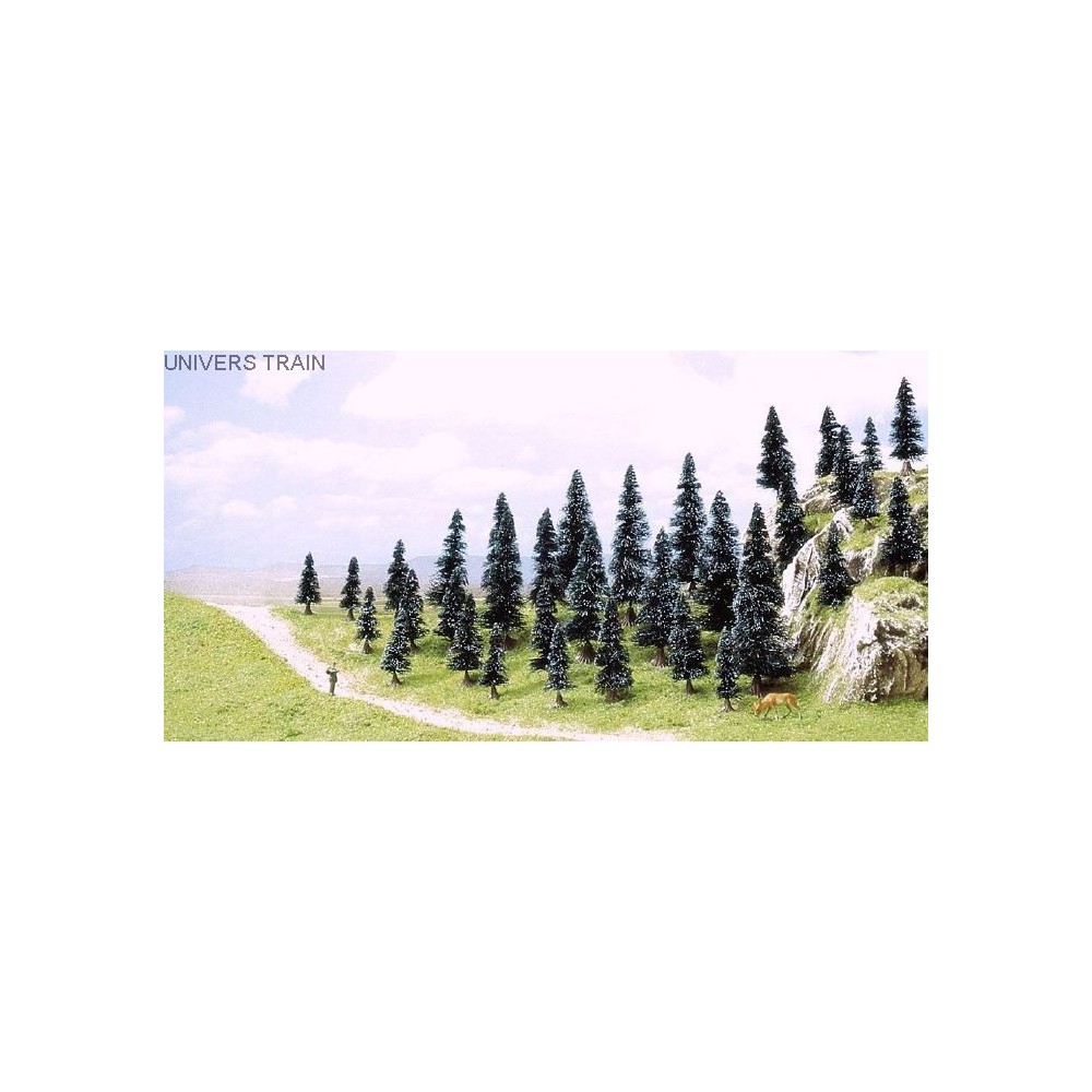 Busch 6492 Lot de 35 sapins assortis avec racines Busch Busch_6492 - 1