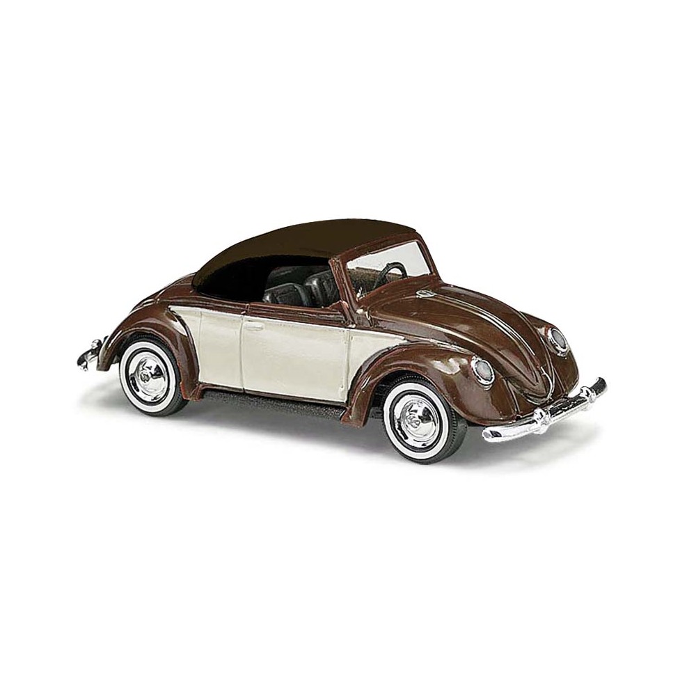 Busch 46718 Véhicule Volkswagen coccinelle cabriolet, marron et beige Busch véhicule Busch_46718 - 1