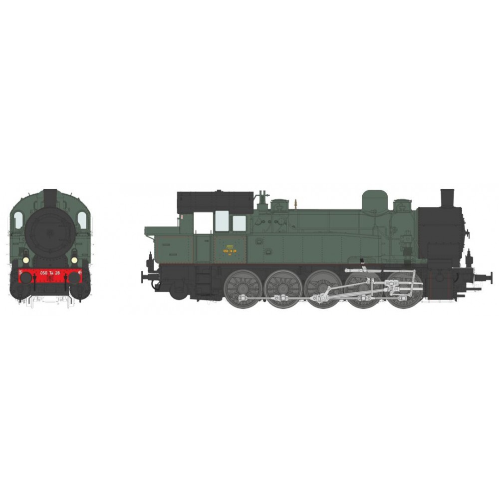 Ree Modeles MBE 006 Locomotive à vapeur T-16 Ex-Allemande, SNCF 050 TA 28 Sud-Est, dépôt d’Ambérieu, sonore, fumée Ree Modeles M