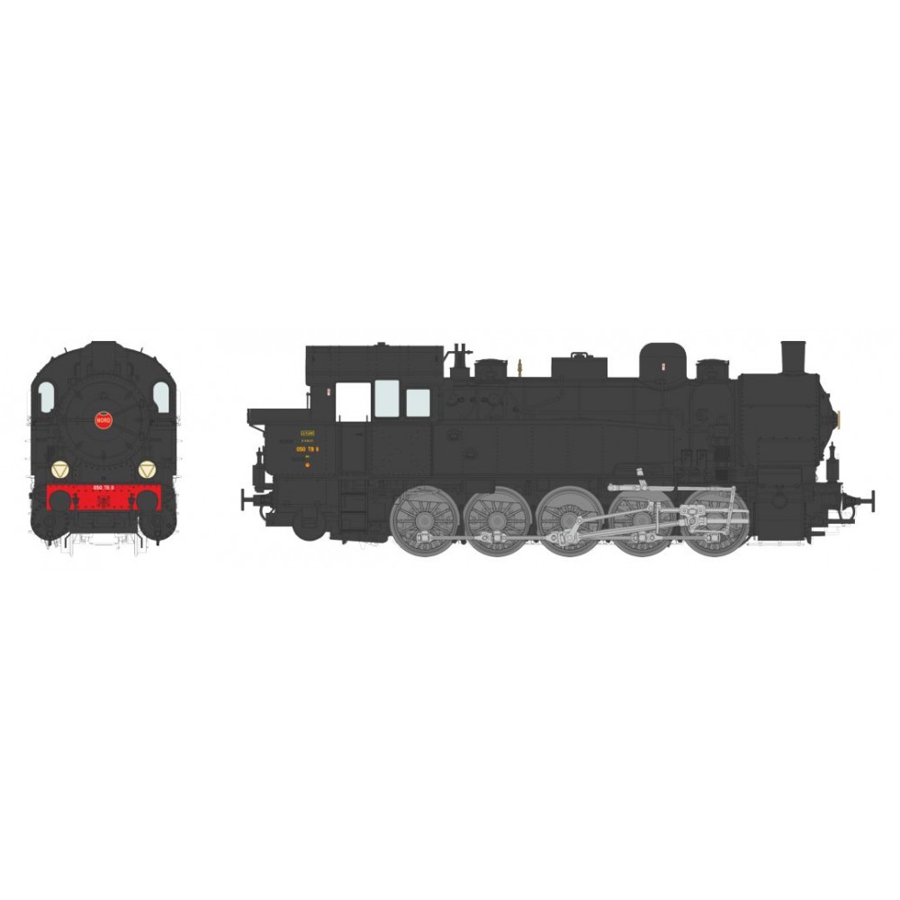 Ree Modeles MBE 008 Locomotive à vapeur T-16 Ex-Allemande, SNCF 050 TB 11 Nord, dépôt de La Plaine, sonore, fumée Ree Modeles MB