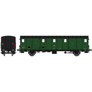 Ree Modeles VB 113 Voiture fourgon OCEM 30, toit noir, ex-ETAT, SNCF, SOTTEVILLE, feux Ree Modeles VB-113 - 3