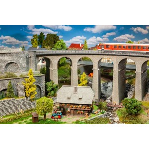 Faller 120466 Maquette, Coffret viaduc en pierre, 2 voies, courbe Faller Faller_120466 - 1