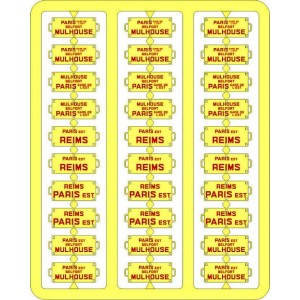 Ree Modeles XB 045 Plaques Itinéraires pour voitures voyageurs, Est, lettres rouges Ree Modeles XB-045 - 1
