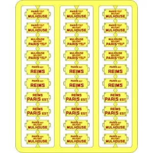 Ree Modeles XB 045 Plaques Itinéraires pour voitures voyageurs, Est, lettres rouges Ree Modeles XB-045 - 1