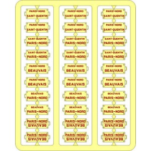Ree Modeles XB 048 Plaques Itinéraires pour voitures voyageurs, Nord, lettres rouges Ree Modeles XB-048 - 1