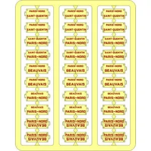 Ree Modeles XB 048 Plaques Itinéraires pour voitures voyageurs, Nord, lettres rouges Ree Modeles XB-048 - 1