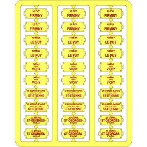 Ree Modeles XB 044 Plaques Itinéraires pour voitures voyageurs, Sud Est, lettres rouges Ree Modeles XB-044 - 1