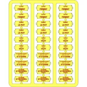 Ree Modeles XB 044 Plaques Itinéraires pour voitures voyageurs, Sud Est, lettres rouges Ree Modeles XB-044 - 1