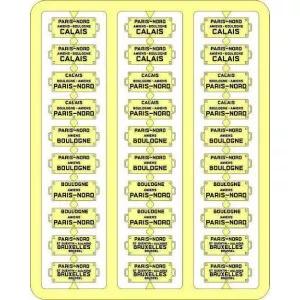 Ree Modeles XB 055 Plaques Itinéraires pour voitures voyageurs, Nord, lettres bleues Ree Modeles XB-055 - 1