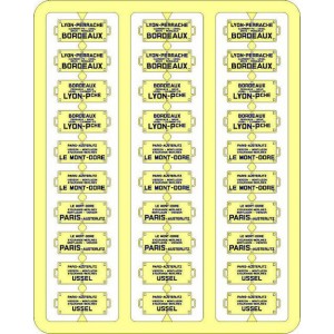 Ree Modeles XB 056 Plaques Itinéraires pour voitures voyageurs, Sud-Ouest, lettres bleues Ree Modeles XB-056 - 1