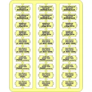 Ree Modeles XB 056 Plaques Itinéraires pour voitures voyageurs, Sud-Ouest, lettres bleues Ree Modeles XB-056 - 1