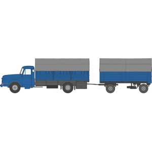 Ree Modeles CB 106 Camion Willeme + Remorque, Bleu Bâché Ree Modeles CB-106 - 2