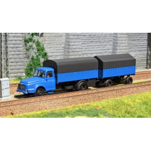 Ree Modeles CB 106 Camion Willeme + Remorque, Bleu Bâché Ree Modeles CB-106 - 1