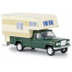 Brekina 19835 Jeep Gladiator camping-car, Vert foncé Sai Sai_19835 - 1