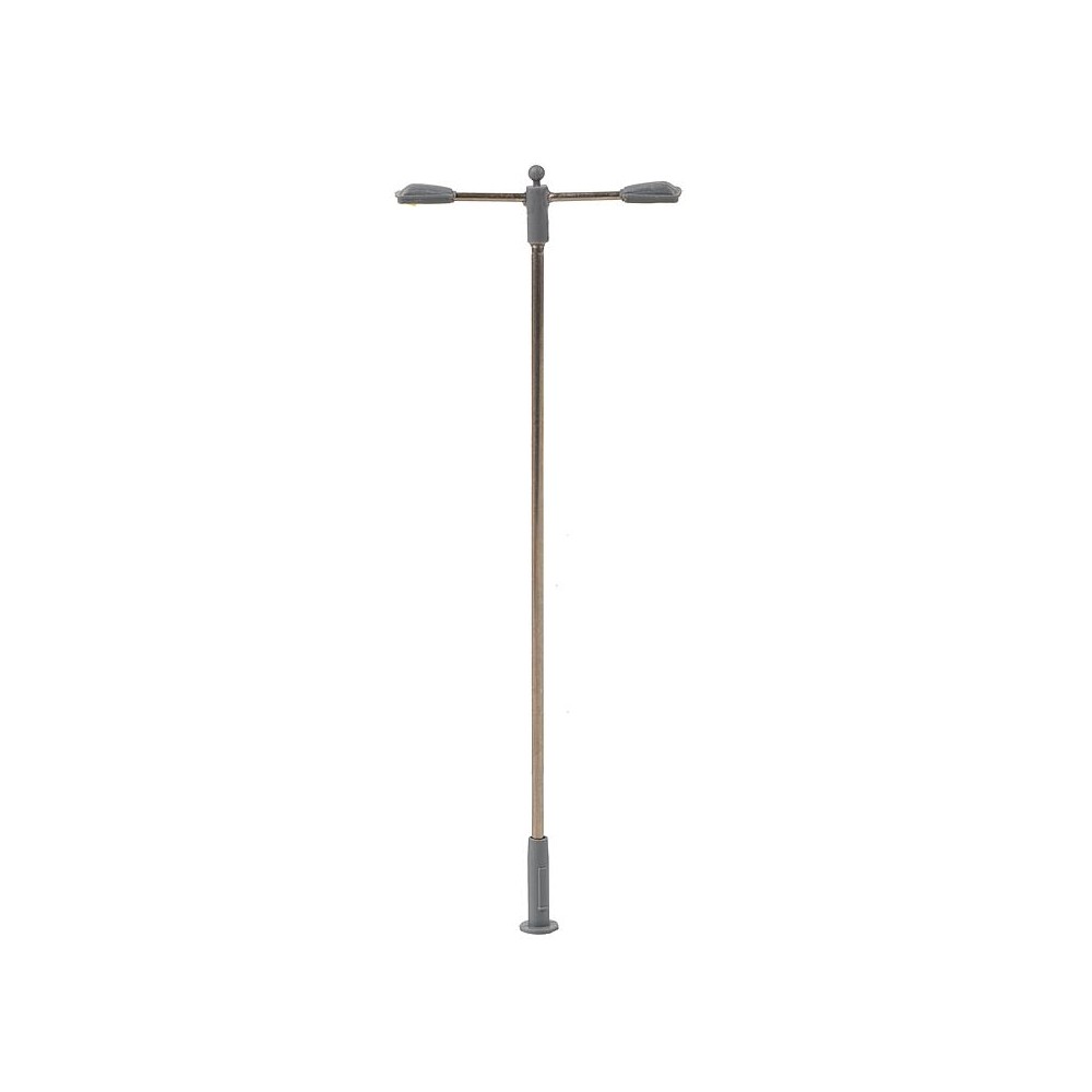 Faller 180203 Eclairage, Lampadaire lampe en prolongement 10cm, deux bras, avec LED, câblé Faller 180203 Eclairage, Lampadaire lampe en prolongement 10cm, deux bras, avec LED, câblé