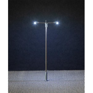 Faller 180203 Eclairage, Lampadaire lampe en prolongement 9.3cm, deux bras, avec LED Faller Faller 180203 - 2
