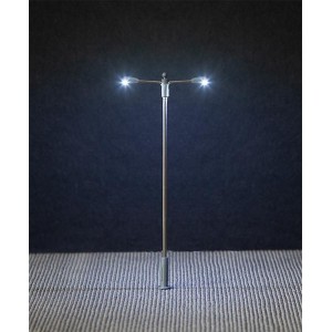 Faller 180203 Eclairage, Lampadaire lampe en prolongement 9.3cm, deux bras, avec LED Faller Faller_180203 - 2