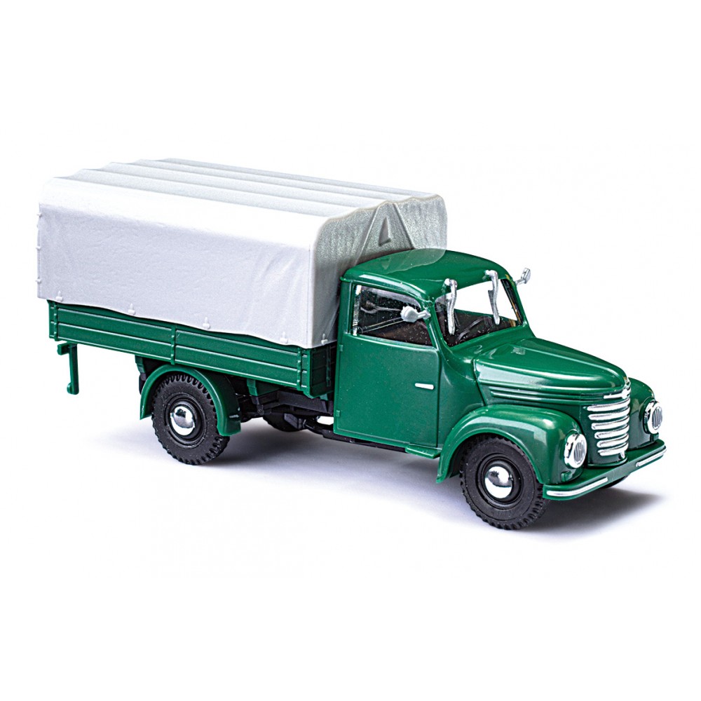 Busch 52350 Véhicule Camion Framo V901/2 vert, bâché Busch véhicule Busch_52350 - 1