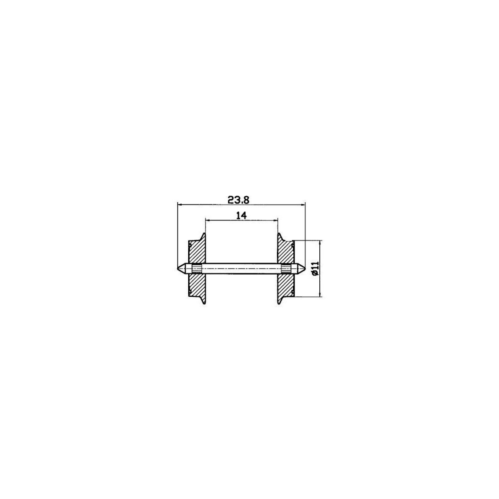 Roco 40182 Jeu d'essieux normalisé 11mm Roco Roco_40182 - 1