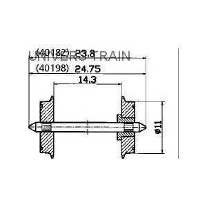 Roco 40198 Jeu d'essieux normalisé 11mm Roco Roco_40198 - 1