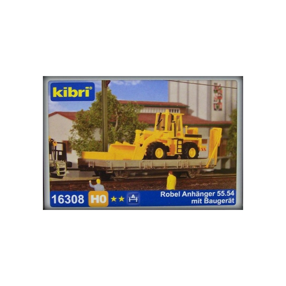Kibri 16308 Chargeur sur wagon plat à essieux Kibri Kibri_16308 - 1