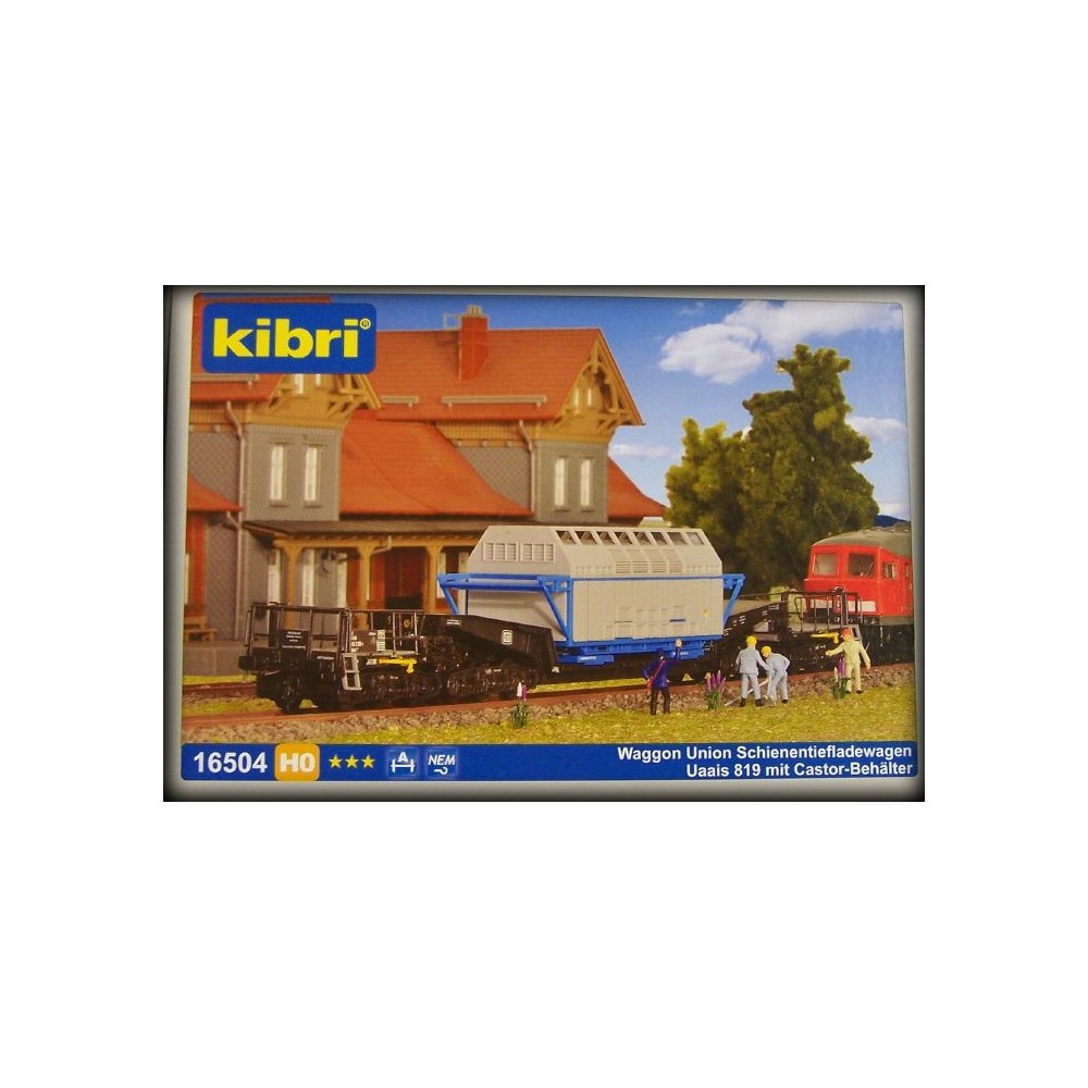 Kibri 16504 Wagon de transport de charge lourde, avec chargement Kibri Kibri_16504 - 1
