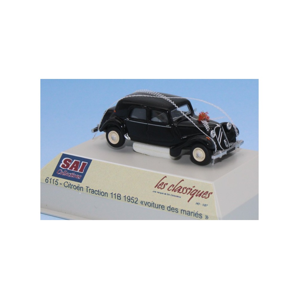 SAI 6115 Citroën Traction 11B 1952, noire, Voiture des Mariés Sai Sai_6115 - 1 SAI 6115 Citroën Traction 11B 1952, noire, Voiture des Mariés Sai Sai_6115 - 1